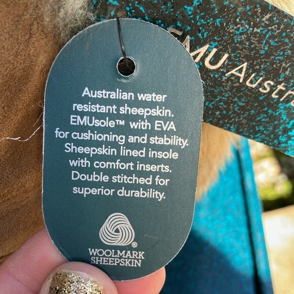 NIB EMU Australia stinger mini Lava Chestnut Sheepskin Boots warm slip on - Picture 8 of 9